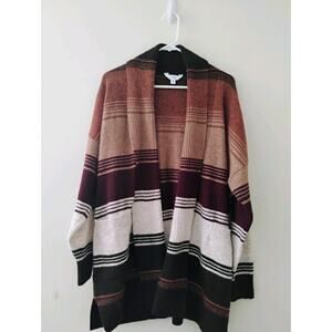 Size 20 (XXL) Multicolored Cardigan. Comfy Autumn/Fall Colors Sweater.